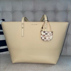 NWT Anne Klein Cream Tote with Structured Design